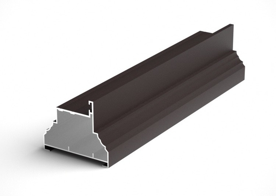 Electrophoresis 6061 Extruded Aluminum Handrail Profiles Wood Grain Anodizing