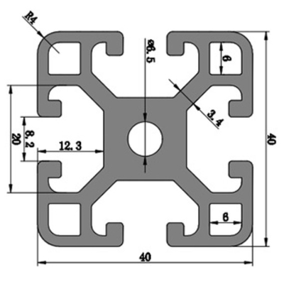 OEM Aluminium Profile Extrusion For Conveyor , Extruded Aluminium Profiles