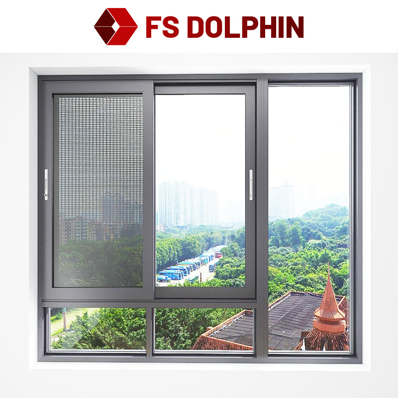 Folding Screen Aluminium Frame Sliding Window Powder Coated Double Glazed Windows